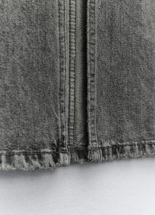 Джинсовая юбка-миди с разрезом от zara7 фото