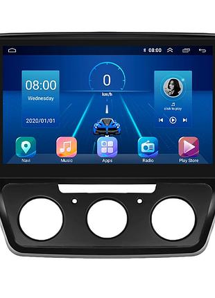 Штатна магнітола lesko для skoda yeti i рестайлинг 2013-2018 екран 10" 4/64gb 4g wi-fi gps top