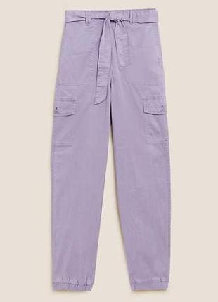 Сиреневые джинсовые брючки карго 16/50-52 размер