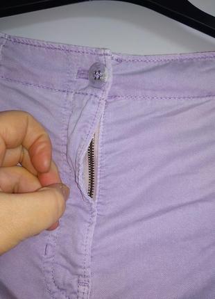 Сиреневые джинсовые брючки карго 16/50-52 размер7 фото