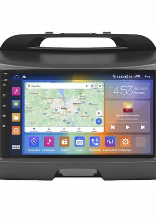 Штатная магнитола lesko для kia sportage iii рестайлинг 2014-2016 экран 9" 4/64gb carplay 4g wi-fi gps prime