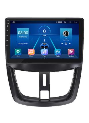 Штатна магнітола lesko для peugeot 207 i 2006-2009 екран 9" 6/128gb 4g wi-fi gps top