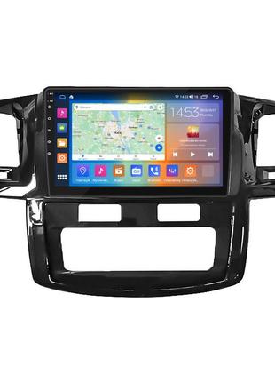 Штатна магнітола lesko для toyota fortuner i 2005-2015 екран 9" 2/32gb carplay 4g wi-fi gps prime