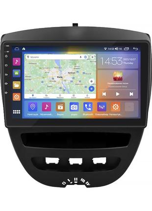 Штатна магнітола lesko для toyota aygo i рестайлинг 2 2012-2014 екран 10" 4/64gb carplay 4g wi-fi gps prime