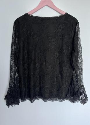 Готична блузка, чорна мереживна блуза4 фото