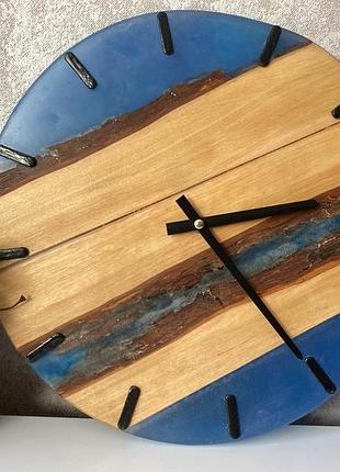 Настінний годинник loft deep blue