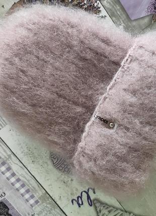 Мохерова зимова шапка з італійської пряжі