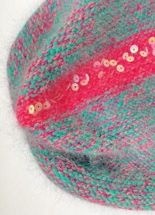 Шапка бини «pink emerald”5 фото