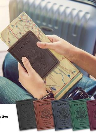 Обкладинка на паспорт подарункова коричнева.8 фото