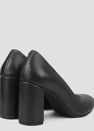 Туфли-лодочки женские  чёрные натуральная кожа украина  kolpashnikov - размер 38 (25 см)  (модель:5 фото