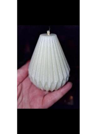 Інтер'єрна свічка груша, у формі геометричної груші