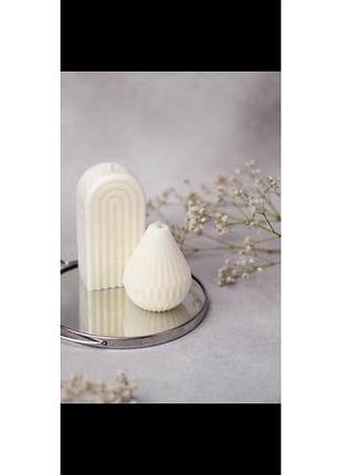 Інтер'єрна свічка груша, у формі геометричної груші