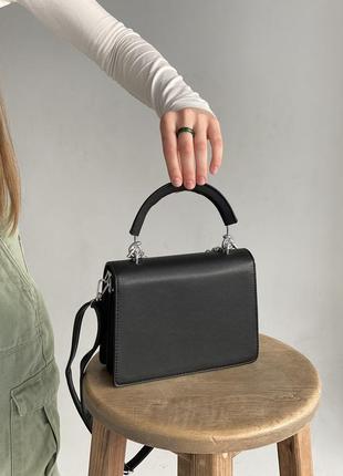 Женская сумка 10210 кросс-боди на ремешке через плечо черная7 фото