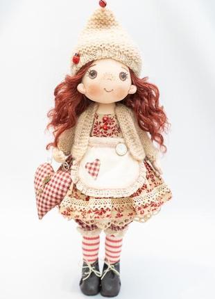 Текстильная кукла гномуля ручной работы (одежду сменный)1 фото