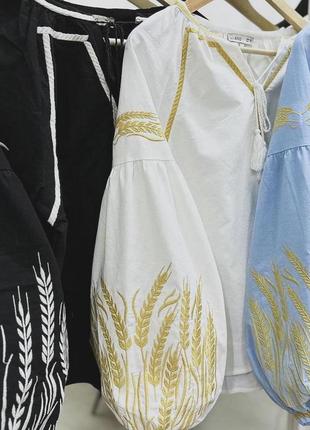 🇺🇦жіноча вишиванка «колоски» s/m/l біла сорочка блуза блузка вишиванка українська національна3 фото