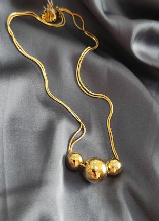 Женское ожерелье, ювелирный сплав, покрытие родий, люкс класса.1 фото