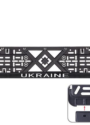 Автомобiльна рамка пiд номер з рельєфним написом ukraine vitol ph-ukt