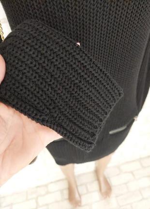 Фирменное esmara вязанное силуетное чёрное платье миди/вязанная туника, размер л-хл5 фото