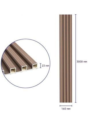Декоративна стінова рейка 3000*160*23мм (d) sw-000018533 фото
