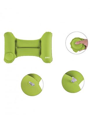 Надувная подушка для путешествий romix зеленый1 фото