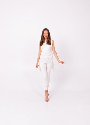 Блуза - фрак белая5 фото