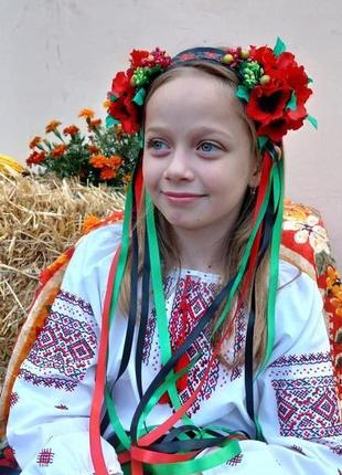 Український вінок з маками4 фото
