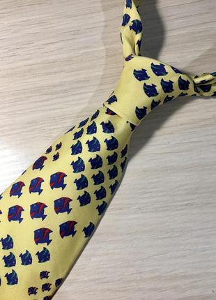 Винтажный шелковый галстук alynn neckwear “swim school” made in usa9 фото