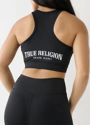 Спортивный топ true religion черный на шнуровке8 фото