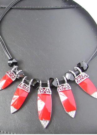 🏵️нарядное колье с кристаллами, новое! арт. 4029