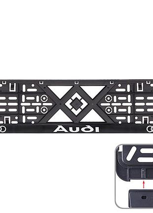Автомобильная рамка под номер с рельефной надписью audi vitol ph-aud