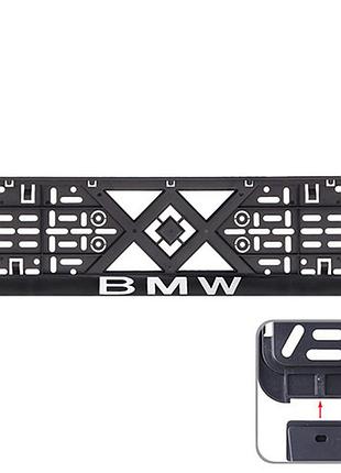 Автомобiльна рамка пiд номер з рельєфним написом bmw vitol ph-bw