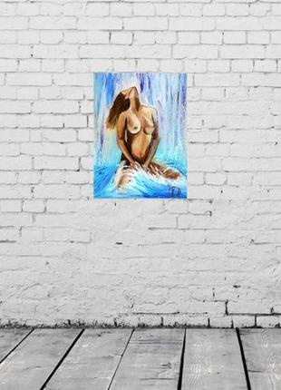 Картина маслом, девушка, ню
