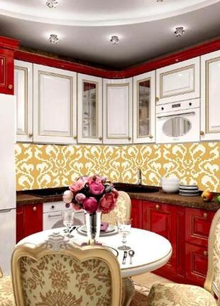 Мозаичный декор для кухни из золотой мозаики2 фото