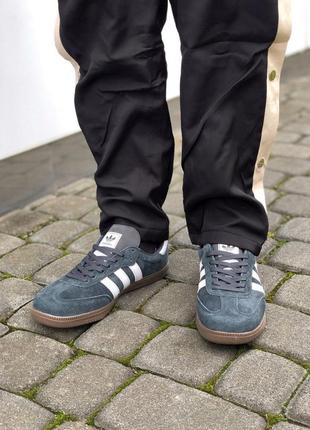 Кроссовки adidas Originals USA 84 Mexico White Red Blue Green Men Casual Shoes FW3274 серо-зеленые
