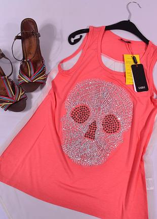 Майка з черепом, шифонова спинка sabra