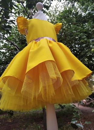 Жёлтое платье детское1 фото