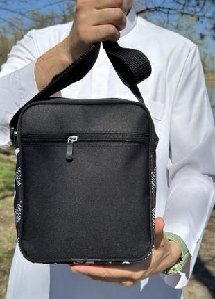 Мужская спортивная барсетка черная сумка через плечо jordan джордан4 фото