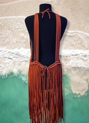Пляжное платье макраме 'сафари', туника макраме, пляжное платье для фотосессии3 фото