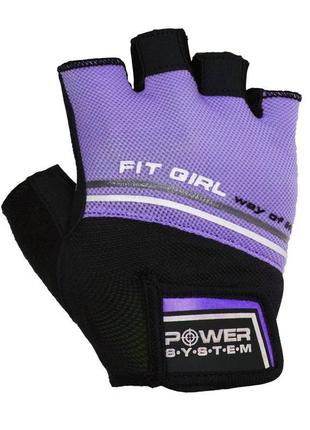 Рукавички для фітнесу power system ps-2920 fit girl evo purple m4 фото