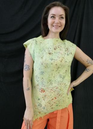 Туніка блуза светр світшот валяне в стилі бохо2 фото