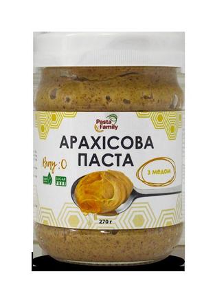 Арахісова паста pasta family з медом 270 г натуральна