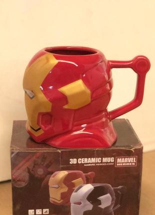 Залізна людина marvel iron man марвел керамічна 3d кружка фігу...2 фото