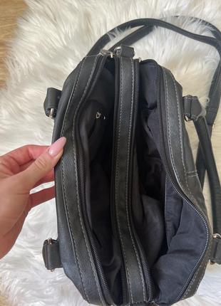 Стильная сумочка с ручками на плечо экокожа4 фото