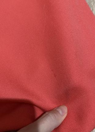 100% шерсть яркая шерстяная юбка на осень коралловый цвет5 фото