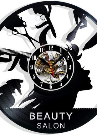 Beauty salon настенные часы из виниловой пластинки подарок фанатам домашний декор