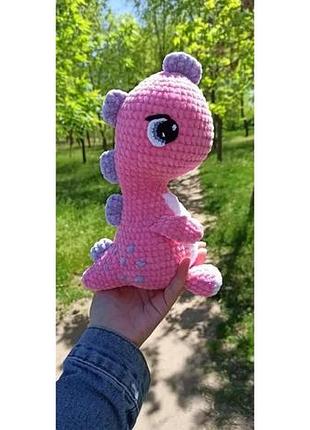 Вязаная игрушка динозаврик, вязаный дино, вязаный динозавр