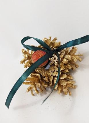 Рождественский декор, ёлочные украшения из натуральных шишек и ягод, 1 шт2 фото