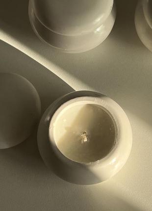 Чайна свічка ароматична в кашпо "circle" від chill out (аромат апероль)8 фото