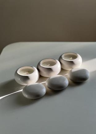 Чайная ароматическая свеча в кашпо от chill out (аромат вишневая бомба)10 фото