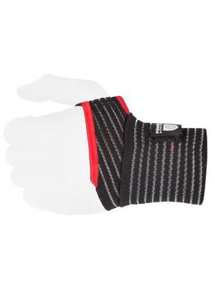 Кистьові бинти power system ps-6000 elastic wrist support black/red1 фото